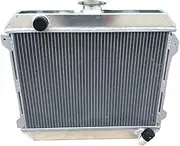 APTPKGDFDK Aluminum Radiator Compatible with Nissan 1975-1979 Compatible with Stanza Compatible with Datsun 620 3 Row MT 2.0L Oil Cooler