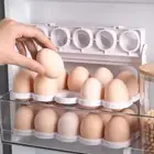 Flip Egg Holder for Refrigerator Egg Storage Container for Drawer Countertop