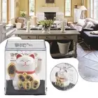 2inch Solar Car Waving Lucky Cat Bonsai Decoration Home Decoration Feng Shui Cat