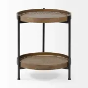 Mariana 16.93 in. Brown Wood End Side Table