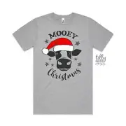 Mooey Christmas T-Shirt, Funny Christmas Tee, Family Farm Pyjamas, Christmas