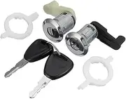 Compatible with Megane Scenic Clio Master OE 7701468981 7701468982 Left and Right Door Lock Cylinder, with Two Keys