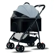 3 in 1 Pet Dog Stroller Pram Cat Dog Carrier Travel Pushchair Foldable