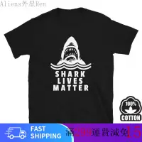 在飛比找蝦皮購物優惠-Lives Matter 男女鯊魚保護禮品 T恤 – 動物活