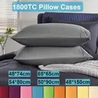 2PCs 100% Soft 1800TC Standard/KB/QB Pillowcase Pillow Cover High Quality AUS