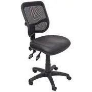 Rapidline EM300 Ergonomic Medium Back Chair PU Black