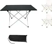 UYSOFRCV 3-Piece Outdoor Camping Table Chair Set, Foldable Side Table, Portable Aluminum Beach Table with Carry Bag for Outdoor Cooking, Hiking, Travel,Large