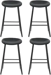 [Artiss] 4X Bar Stools Kitchen Dining Chairs Counter Stool PU Leather Metal