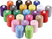 Mardatt Sewing Thread Kit, 24 Colors Polyester Threads 1000 Yards Per Polyester Thread Spools, Handy Polyester Sewing Threads Bobbins Sewing Threads Set for Hand Stitching Quilting