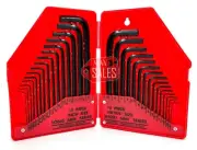 Allen Wrench Hex Key Set 30PC SAE METRIC Long Short Arm with Case FREE SHIP NEW