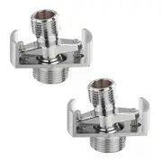 2x Adjusting the angle of the suction pipe Copper shower head Angled curved foot Eccentric screw Corner-Good