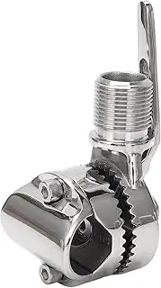 Akozon 316 Stainless Steel Marine VHF Antenna Mount Adjustable Ratchet Mount Marine Antenna Mount for Rails 7/8 to 1 inch