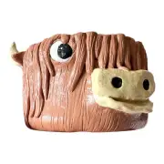 Yarn Knitting Bowl Crochet Storage Highland Cow Yarn Holder Handmade Wool Bowl