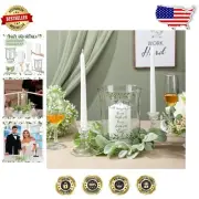 Elegant Unity Candle Set with Holders – Perfect for Weddings & Anniversaries