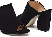 [TORI SOLEA] JIN JIN Luxury Designer Pumps with Insole Cushion Pad Massage Technology [New 2024], Comfortable Womens Court Shoes, Black Suede, 12 US