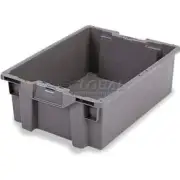 Stack-N-Nest Pallet Container 23-5/8""L x 15-3/4""W x 7-1/8""H Gray