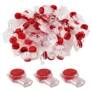 55 Pieces Gel Splice UR Connector 3 Port Wire Connectors Red+Clear M9Q56113