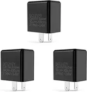 Binxind 3X 2-Pin LED Flasher Relay 12V Adjustable Frequency for Motorcycle Turn Signal Fix Blinker Lights Indicator Relays