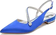 [Minishion] Womens Elegant Party Flats Slingback Dress Wedding Pumps Shoes with Pointed Toe BR178