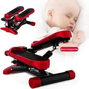 Exercise Step Machine Seated Stepper with Resistance Bands, Durable Metal, Full Body Workout, Ultra-Quiet Home in-Place