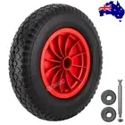 1x 16" 4.80/4.00-8 Solid Tyre Wheel Wheelbarrow Wheels Puncture Proof with Axle