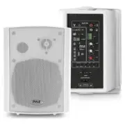Pyle 6.5'' Pro-Active Wireless BT Streaming Speakers- 2-Way, 100 W, Pair (White)