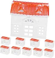 10pcs 3D Villa Models Micro Landscape Decor Easy to Assemble for Home Office