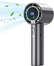 Setauoo Handheld Turbo Fan - Portable Rechargeable Cooler Turbo Fan | Digital Display Air Cooler, Hot Weather Supplies for Traveling Fishing Beach Camping