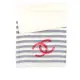 【CHANEL】Logo 紅藍條紋莫代爾棉及羊毛混絲圍巾/披肩(白色)