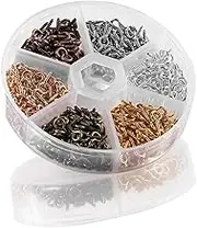 Eye Pin Eye Clasp Hook 600pcs Jewelry Eyelet Screw for Eyelet Screw 4x8mm