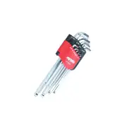 SP Tools 9Pcs Ball Drive Hex Key Set - Stubby SAE Colour Coded Cr-V Steel