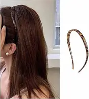 [Enautoabs] Plastic Headband for Glasses Acrylic Leopard Print Headband Turtle Shell Headband Mature Flex No Pressure Headbands Comfortable Plastic Hair Bands Decorative Hair Accessories