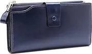 [SKUZA] Wallet,Card Bag,Men Ladies Clutch Coin Card Holders Female Long Hasp Wallet Leather Wallets Women Big Capacity Zipper Purses (Blue) (Color : Blue)