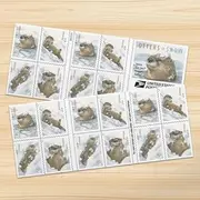 United States Postal Service Otters Postage Stamps In The Snow (1 Booklet Of 20 Stamps)