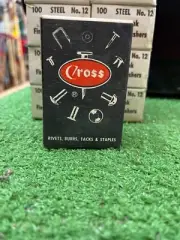 100ct Vintage Cross brand #12 steel countersunk finishing washers
