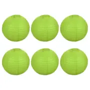 6pcs 12 Inch Folding Hanging Paper Lanterns for Wedding Home Party Green