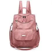 Women Multifunctional Fashion Large Capacity Pu Leather Backpack