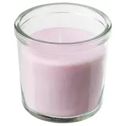 LUGNARE scented candle in glass, Jasmine/pink, 20 hr