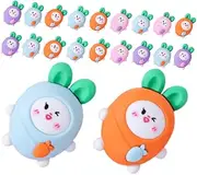 jojofuny 20pcs Mini Carrot Erasers Fun Pencil Erasers for Engaging Classroom Rewards Xmas Party Favors Gentle for Mini Puzzles Creative Play
