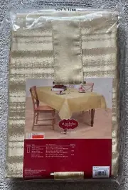 NEW St.Nicholas Square® Gold Jacquard Tablecloth 60" x 120"