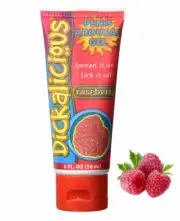Raspberry Flavour Edible Dickalicious Arousal Gel Flavoured Oral Lotion Penis