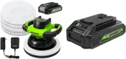 24V Powerful Cordless Car Buffer & Polisher, 10-In & 24V 2.0Ah Lithium-Ion Batte