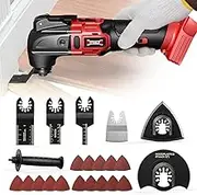 Cordless Oscillating Tool for Milwaukee 18V Battery, 6 Variable Speed Brushless-Motor Tool, Oscillating multi tool kit for Cutting Wood Drywall Nails Remove Grout & Sanding(Battery Not Included)