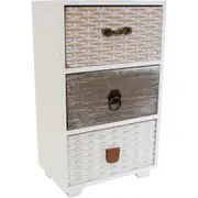 LVD MDF 25cm Esma 3-Drawer Jewellery Box Storage Home Organiser Holder Rectangle