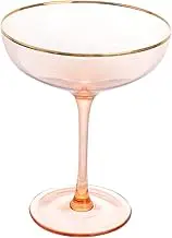 HAKIDZEL 1Pc Elegant Cocktail Glass Stylish Pink Drinking Cup for Home for Whiskey Wine Mojito for Parties and Entertaining Glassware
