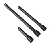 3 PC 3/8" INCH DR HIGH IMPACT EXTENSION BAR SET AIR WRENCH TOOL BLACK 3", 6", 8"