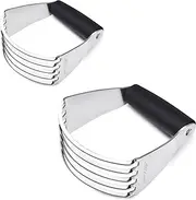MTSDM Dough Blender, Dough cutter, Heavy Duty Dough Cutter Tool, Stainless Steel Pastry Cutter Tool with Sharp Blades, Kitchen Baking Tools Kneading Dough Butter for Pasta Pie Crust and Cake(2pcs)