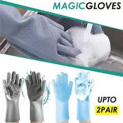 Cleaning Gloves Dishwashing Gloves Silicone Scrub Rubber Dish Washing Gloves