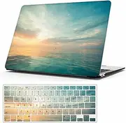 MonsDirect Case Fit for MacBook Pro 14 inch 2024-2021 M4 A3112 A3401 A3185 M3 A2918 A2992 M2 A2779 M1 A2442 Pro/Max & Touch ID, Protective Plastic Hard Shell Cover & Keyboard Cover, Beautiful Sunset