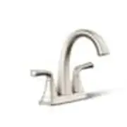 KOHLER Sundae 4 in. Centerset 2-Handles Bathroom Faucet in Vibrant Brushed